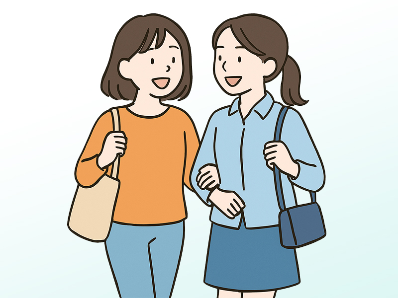 1人だと緊張するので、友達と一緒に体験入店に行ってもいいですか？